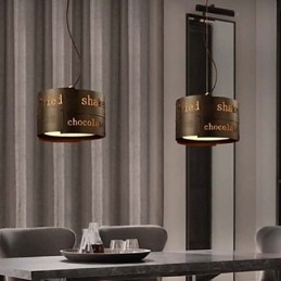 Lámpara colgante de tela creativa de estilo nórdico moderno LOFT, lámpara colgante de cafetería, luz colgante de 35 cm de diámetro.