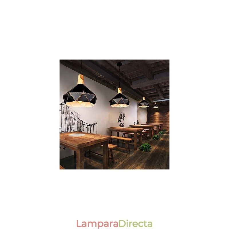 Lámparas de techo de metal clásicas retro, lámparas colgantes sencillas, lámpara colgante de cafetería