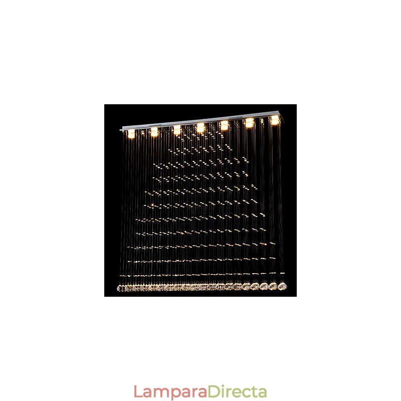Lámpara colgante de cristal K9, lámpara colgante de alambre, iluminación de techo