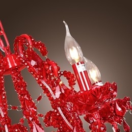 Lámpara de araña moderna contemporánea de metal cromado y cristal