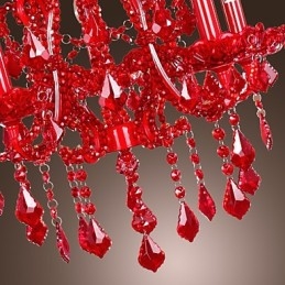 Lámpara de araña moderna contemporánea de metal cromado y cristal