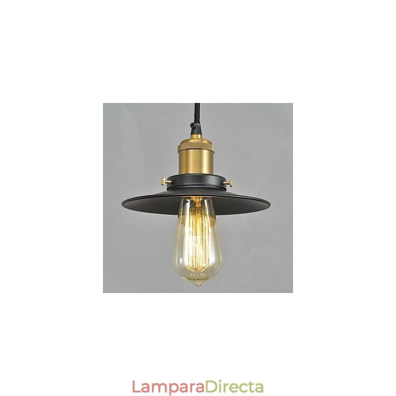 Lámpara colgante de metal con pintura estilo campestre en miniatura
