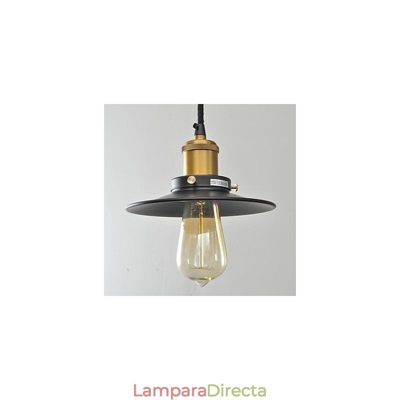 Lámpara colgante de metal con pintura estilo campestre en miniatura