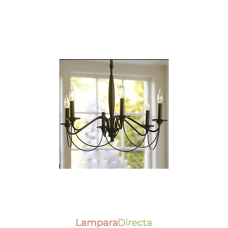 Lámpara de araña clásica tradicional galvanizada