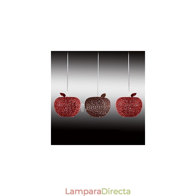 Lámpara de araña de aluminio tejido con tres luces Apple