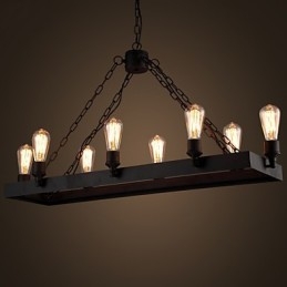 Lámpara de araña moderna retro estilo loft, lámpara de araña estilo americano estilo industrial creativo para cafeterías.
