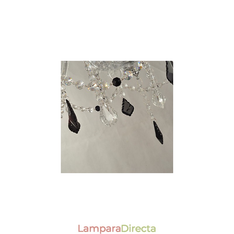 Elegante lámpara de araña de cristal con 8 luces