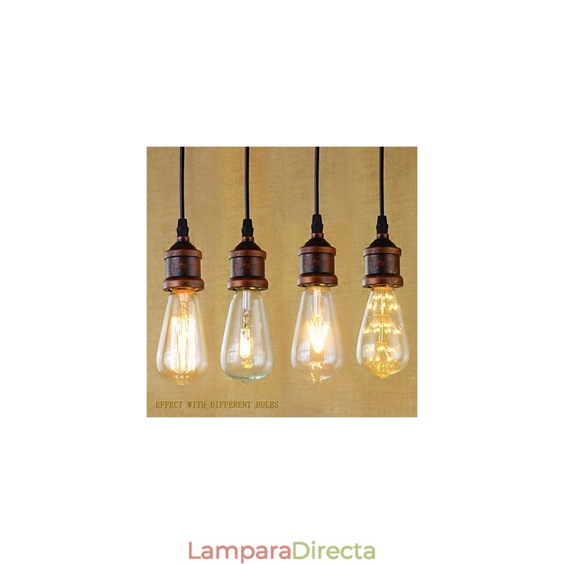 Lámparas colgantes tradicionales clásicas vintage retro campestres garaje metal