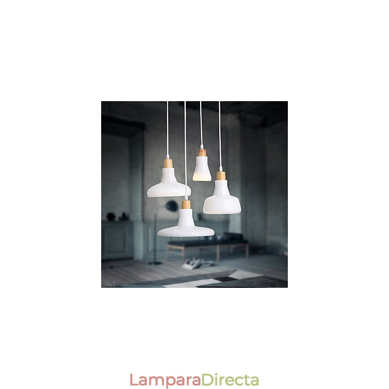 Lámpara colgante creativa de 4 luces con pantalla de hierro