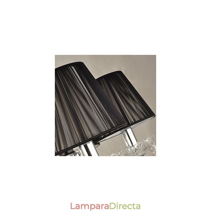 Elegante lámpara de araña de cristal con 8 luces