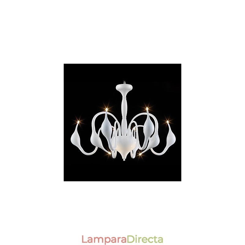 Lámpara de araña moderna contemporánea de metal galvanizado