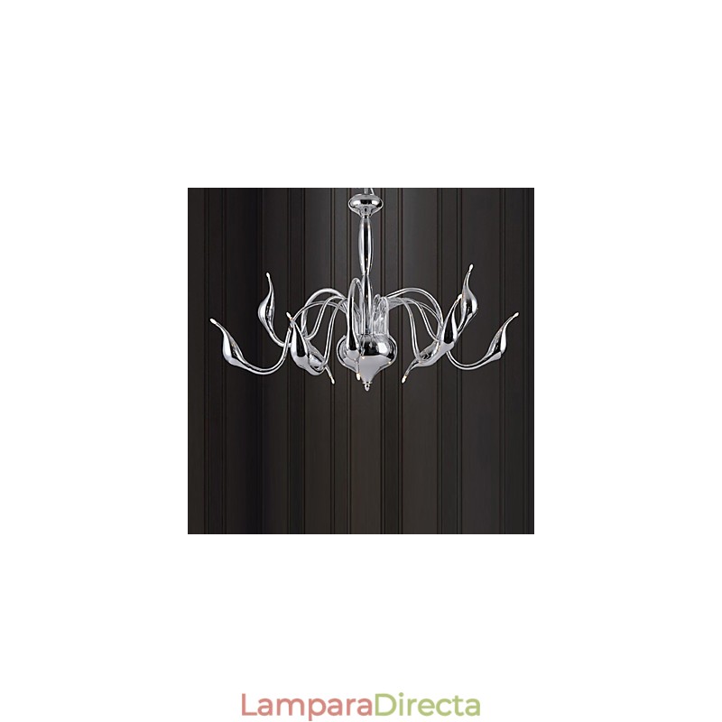 Lámpara de araña moderna contemporánea de metal galvanizado