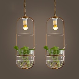 Lámpara colgante de diseño decorativo contemporáneo moderno (no incluye plantas)