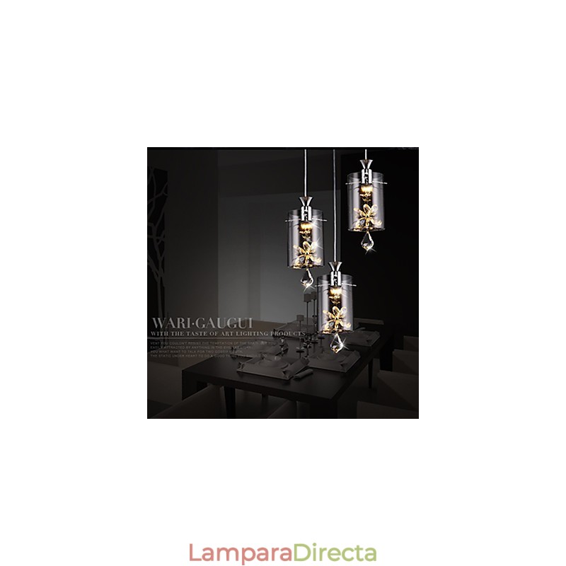 Lámpara colgante de cristal moderna y contemporánea de otros tipos de vidrio