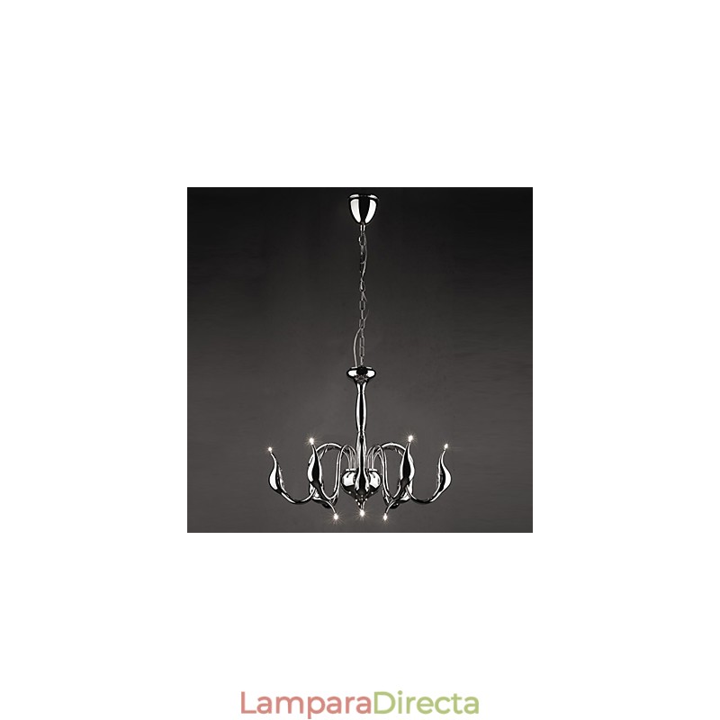 Lámpara de araña moderna contemporánea de metal galvanizado