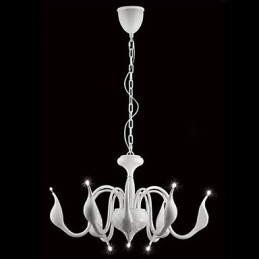 Lámpara de araña moderna contemporánea de metal galvanizado