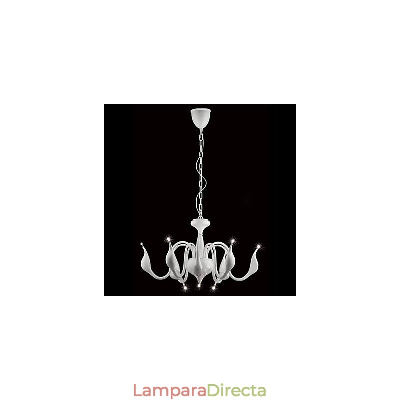 Lámpara de araña moderna contemporánea de metal galvanizado
