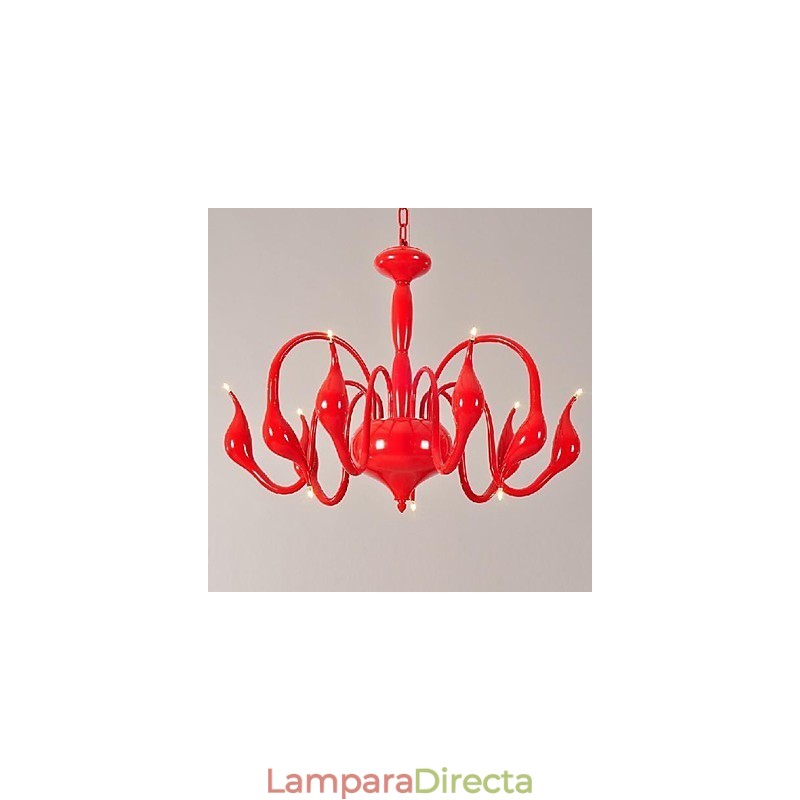 Lámpara de araña moderna contemporánea de metal galvanizado