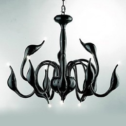 Lámpara de araña moderna contemporánea de metal galvanizado