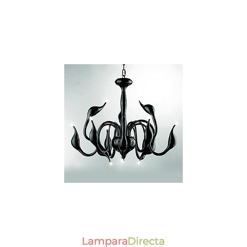 Lámpara de araña moderna contemporánea de metal galvanizado
