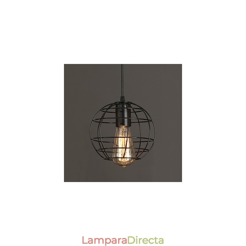 Lámpara de araña de hierro forjado de una sola cabeza con un toque original para restaurar formas antiguas.