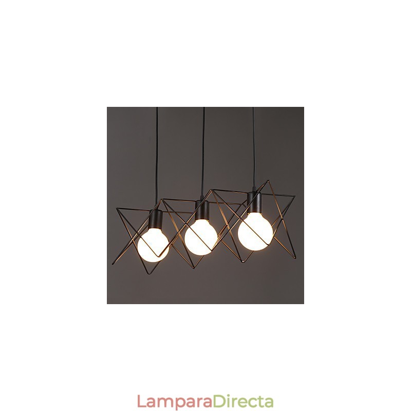 Lámpara colgante de hierro forjado con un solo cabezal, diseño creativo, contemporáneo y contratado
