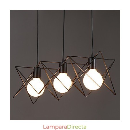 Lámpara colgante de hierro forjado con un solo cabezal, diseño creativo, contemporáneo y contratado Lámpara colgante de hierro forjado con un solo cabezal, diseño creativo, contemporáneo y contratado