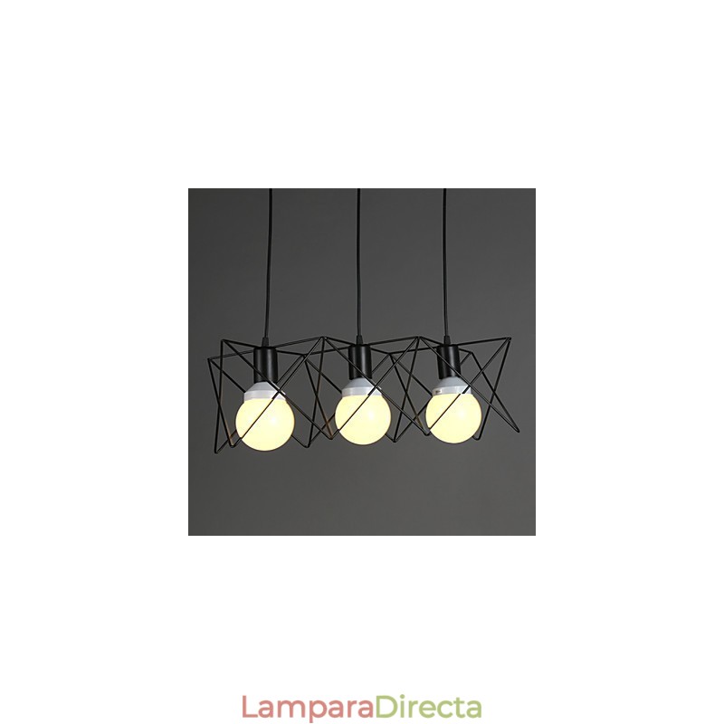 Lámpara colgante de hierro forjado con un solo cabezal, diseño creativo, contemporáneo y contratado