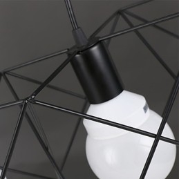 Lámpara colgante de hierro forjado con un solo cabezal, diseño creativo, contemporáneo y contratado