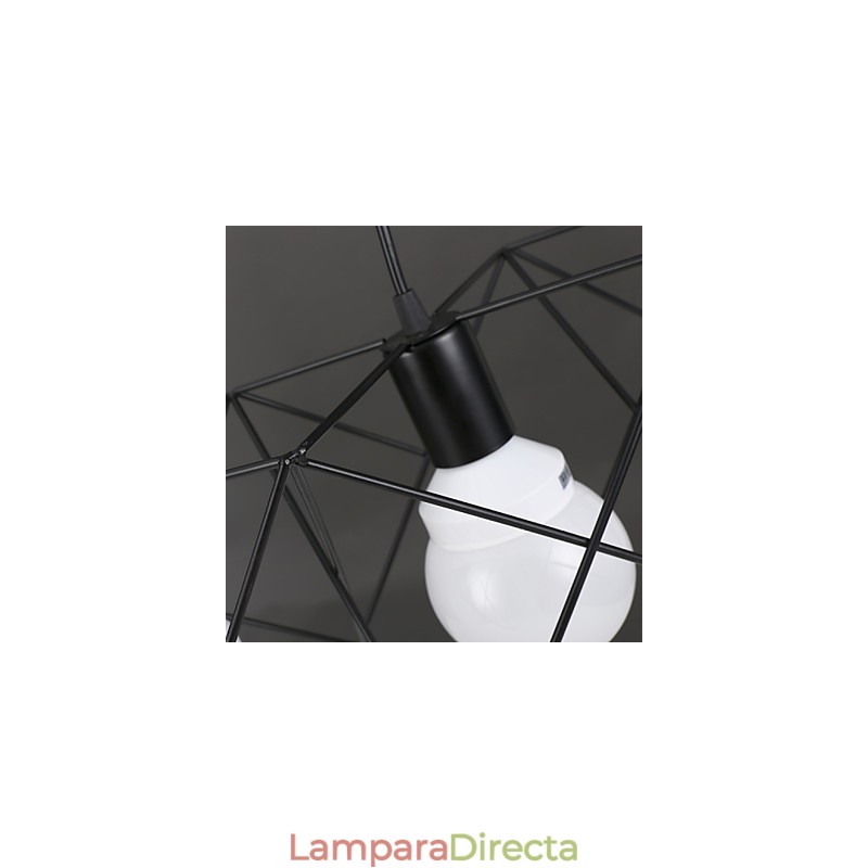 Lámpara colgante de hierro forjado con un solo cabezal, diseño creativo, contemporáneo y contratado