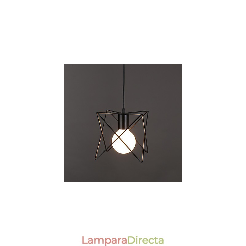 Lámpara colgante de hierro forjado con un solo cabezal, diseño creativo, contemporáneo y contratado