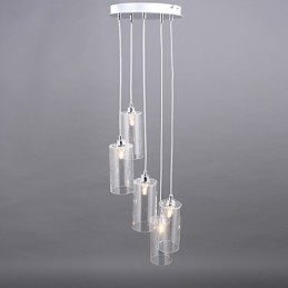 Lámpara moderna sencilla de vidrio con luz creativa