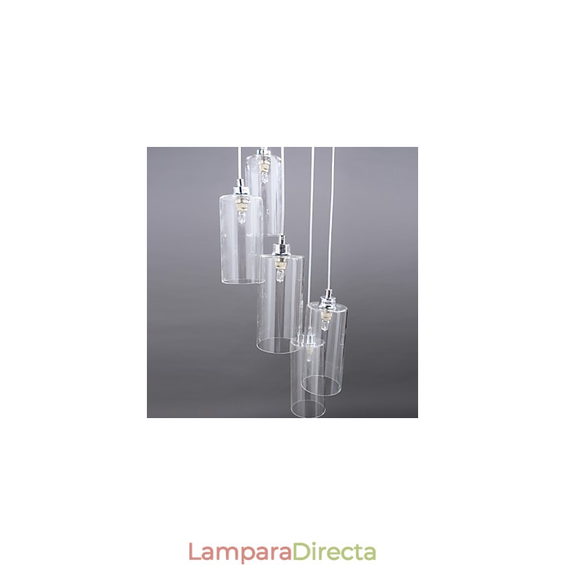 Lámpara moderna sencilla de vidrio con luz creativa