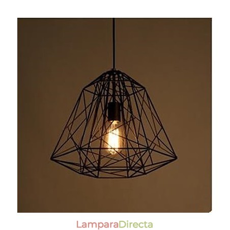 Lámpara colgante retro de hierro forjado con forma de diamante Lámpara colgante retro de hierro forjado con forma de diamante