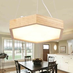 Lámpara colgante de bambú de madera, estilo campestre, contemporáneo y moderno.