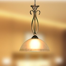 Lámpara de mesa rural del norte: ideas contemporáneas y minimalistas, lámpara colgante de vidrio de un solo cabezal.